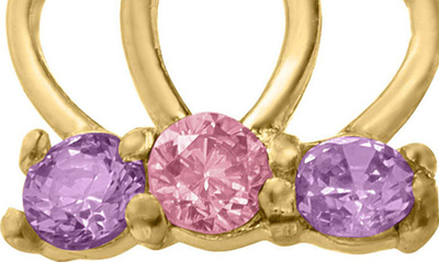 Mignonette Gold Crown Earrings In Gold