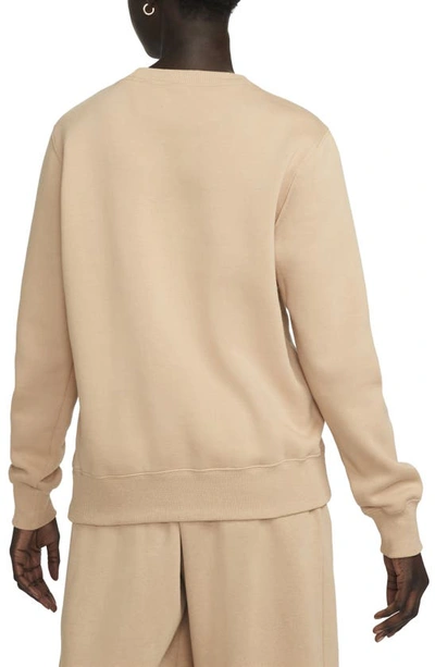 Shop Nike Sportswear Phoenix Fleece Sweatshirt In Hemp/ Sail