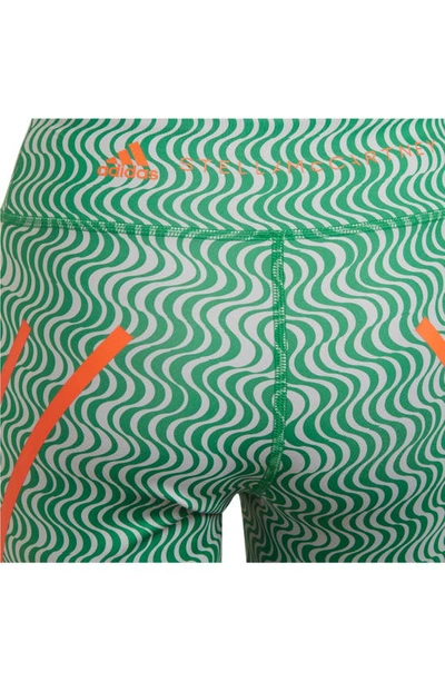 Shop Adidas By Stella Mccartney True Purpose Training Bike Shorts In Green/ Clear Onix