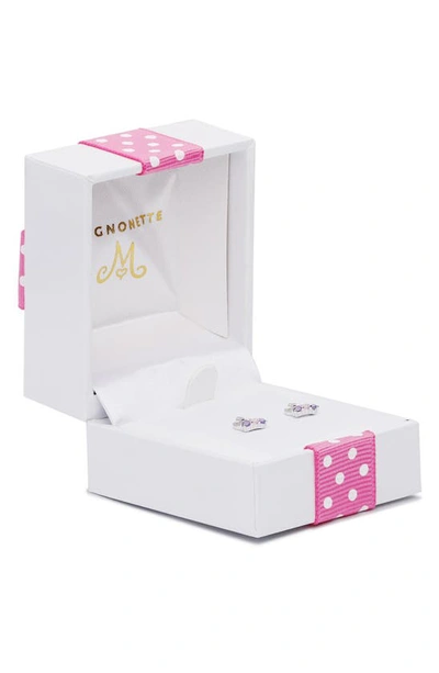 Mignonette Sterling Silver & Cubic Zirconia Crown Stud Earrings In Silver