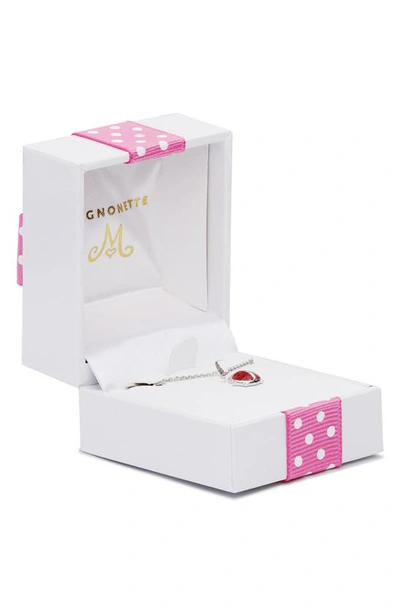Mignonette Sterling Silver Ladybug Necklace In Silver