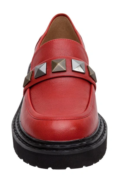 Shop Linea Paolo Essex Platform Loafer In Dark Red