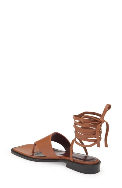 Shop Staud Alexandre Ankle Wrap Sandal In Tan