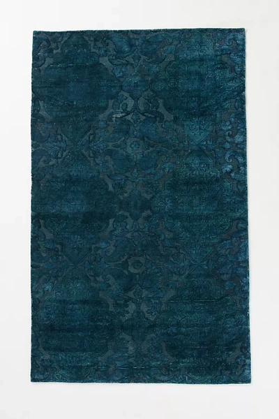 Shop Anthropologie Hand-knotted Amore Rug In Blue