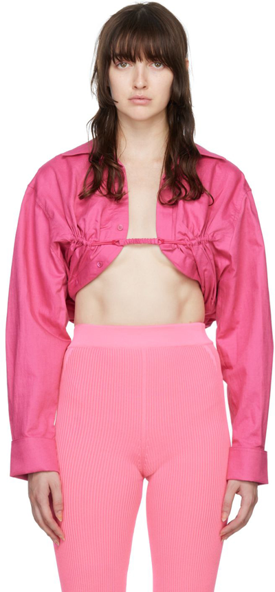 Shop Jacquemus Pink Le Papier 'la Chemise Machou' Shirt In 430 Pink