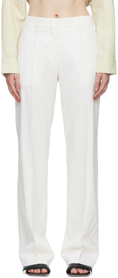 Shop Jacquemus White Le Papier 'le Pantalon Camargue' Trousers In 100 White