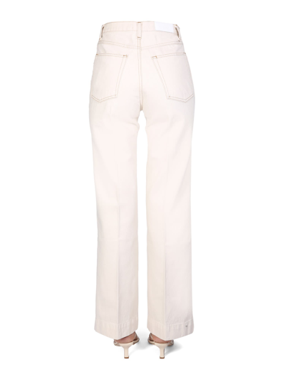 Shop Re/done 70s Wide Leg Jeans In Bianco