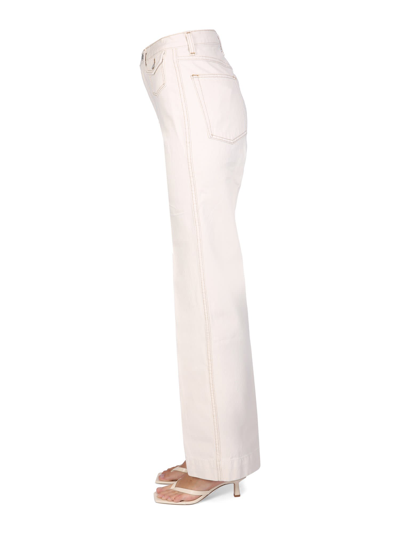 Shop Re/done 70s Wide Leg Jeans In Bianco