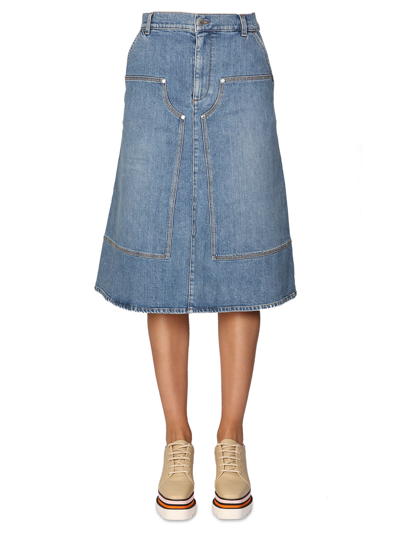 Shop Stella Mccartney Workwear Skirt In Blu