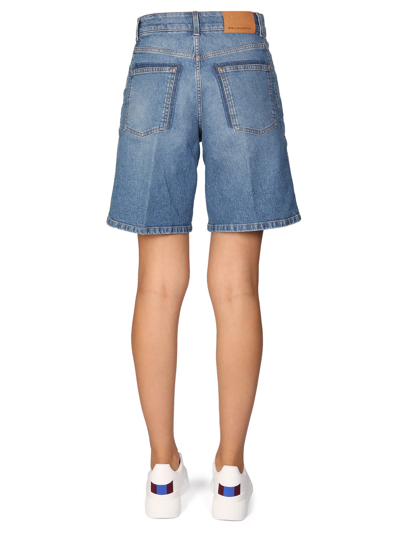 Shop Stella Mccartney Denim Shorts In Blu
