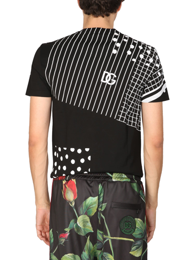 Shop Dolce & Gabbana Dg Logo Print T-shirt In Nero