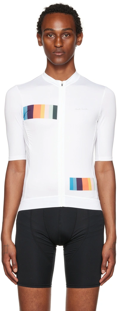 Shop Paul Smith Ssense Exclusive White Artist Stripe T-shirt In 01 White