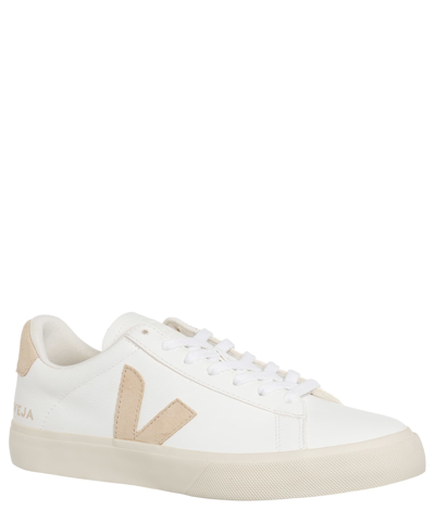 Shop Veja Campo Leather Sneakers In Extra White - Almond