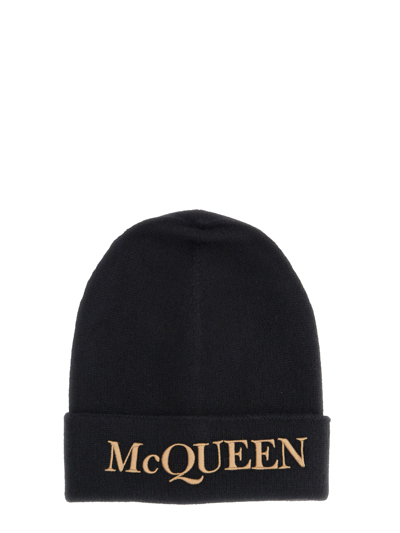 Shop Alexander Mcqueen Woolen Hat In Black
