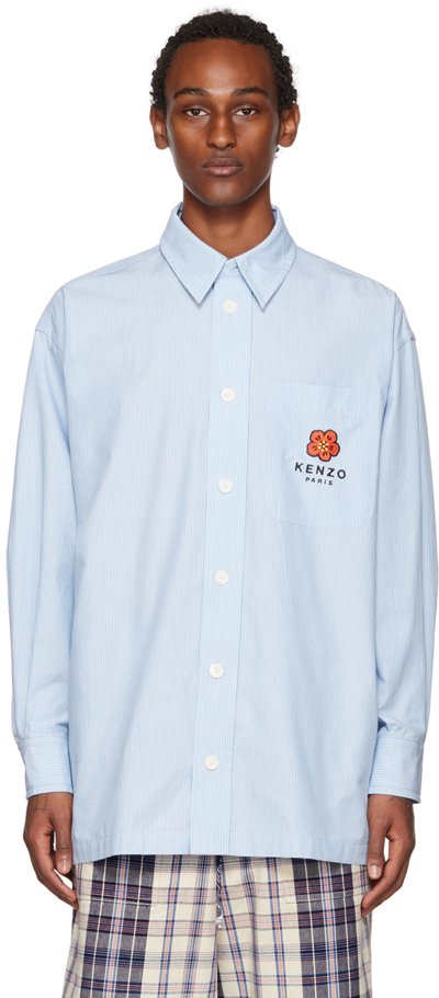 Shop Kenzo Blue  Paris Boke Flower Shirt In 64 - Sky Blue