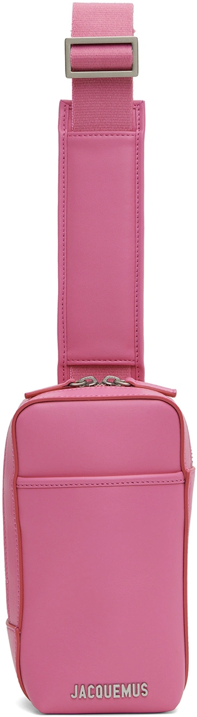 Shop Jacquemus Pink 'le Giardino' Crossbody Pouch In 430 Pink