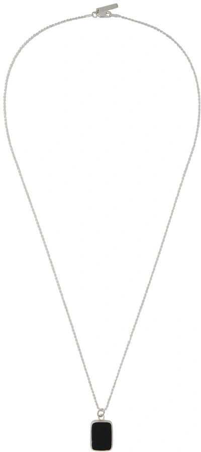 Shop Sophie Buhai Silver Rectangle Pendant Necklace In Sterling Silver
