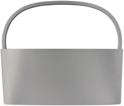 Shop Normann Copenhagen Gray Shaker Basket In Grey/silver