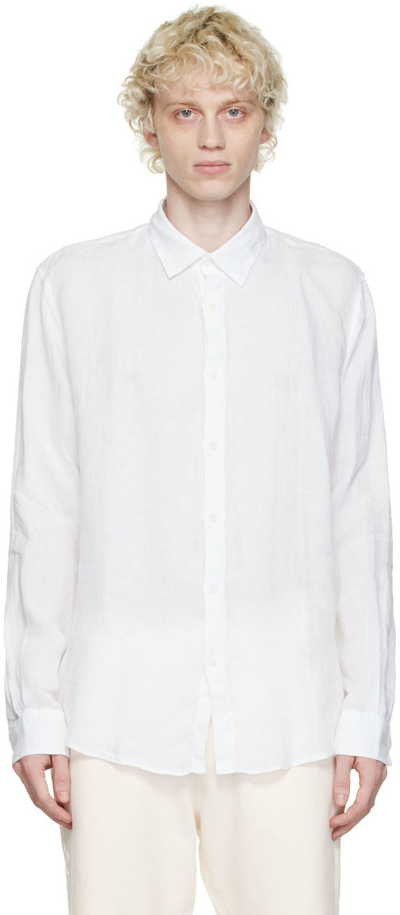 Shop Sunspel White Buttoned Shirt In Whaa3 White3