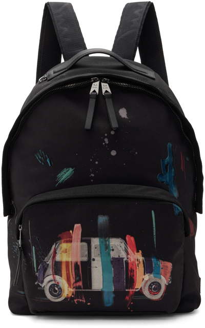 Paul Smith Black Mini Artist Stripe Backpack In Multicoloured | ModeSens