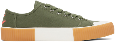 Shop Ps By Paul Smith Green Isamu Sneakers In 63 Browns