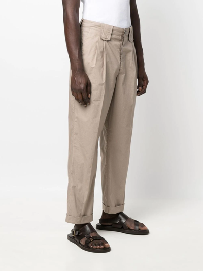 Shop Nanushka High-rise Pleated Trousers In Neutrals