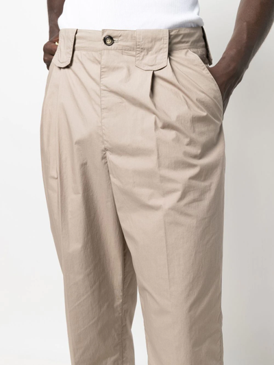 Shop Nanushka High-rise Pleated Trousers In Neutrals