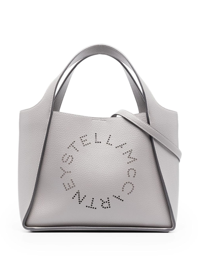 Shop Stella Mccartney Stella Logo Crossbody Bag In Grey