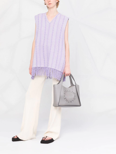 Stella Mccartney Stella Logo Crossbody Bag In Grey