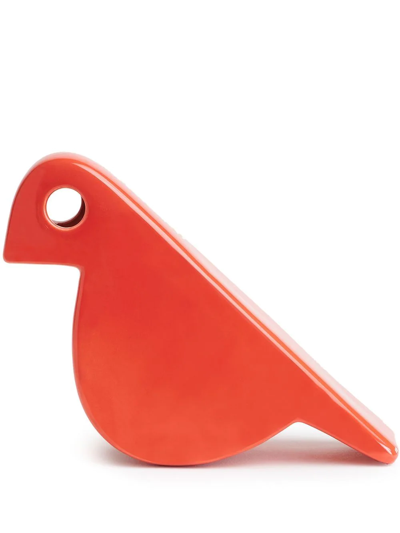 Shop Nuove Forme Decorative Ceramic Bird In Red