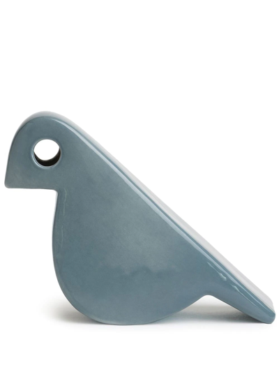 Shop Nuove Forme Decorative Ceramic Bird In Blue