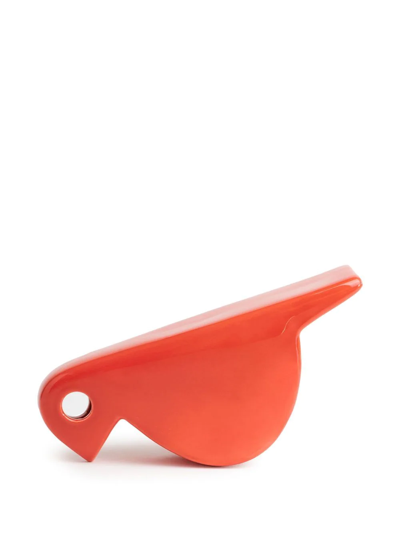 Nuove Forme Decorative Ceramic Bird In Red