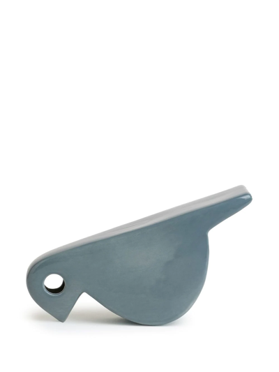 Shop Nuove Forme Decorative Ceramic Bird In Blue