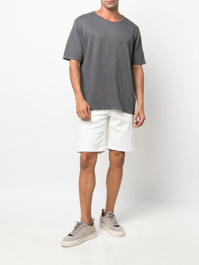 Jacob Cohen Contrasting-stitch Detail Shorts In White