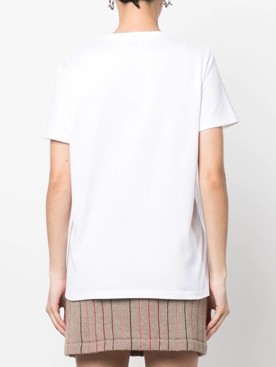 Shop Barrie Logo Crew-neck T-shirt In White