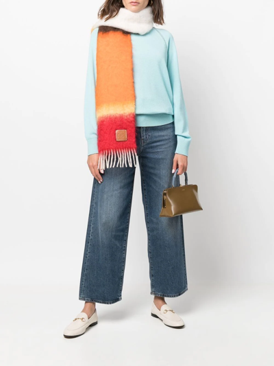 Shop Barrie Fine-knit Cashmere Jumper In Blue