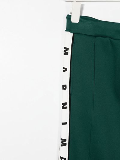Shop Marni Teen Logo-stripe Track Pants In 0m527
