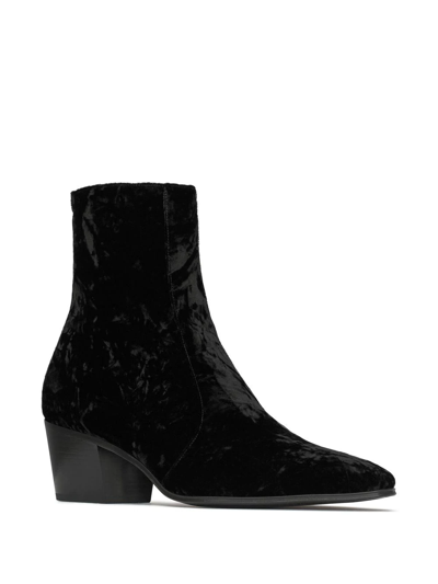 Shop Saint Laurent Vassili 60mm Ankle Boots In Black