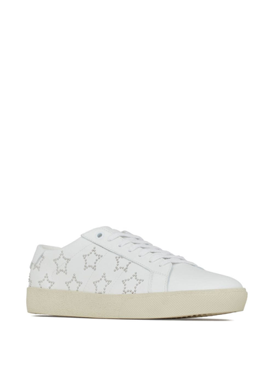 Shop Saint Laurent Court Classic Sl/06 Star Sneakers In White