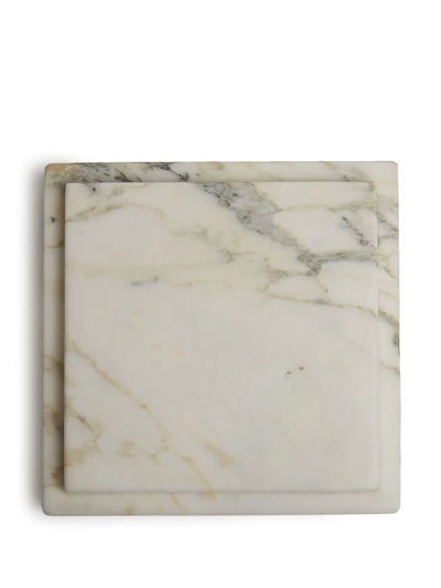 Shop Michaël Verheyden Marble 15cm Square Tray In White