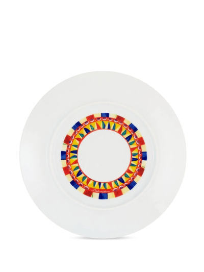 Shop Dolce & Gabbana Porcelain Bread Plates (set Of 2) In Green