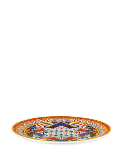 Dolce & Gabbana Porcelain Charger Plate In Blue