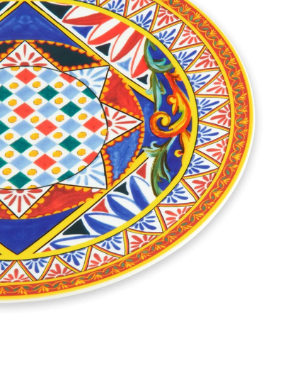 Dolce & Gabbana Porcelain Charger Plate In Blue