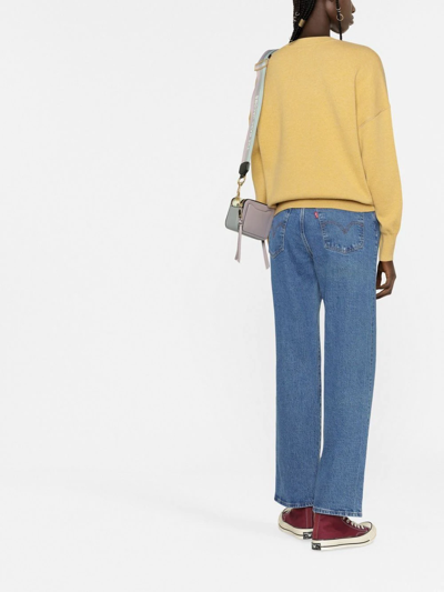Levi's Ribcage Straight Ankle Jeans In Blue