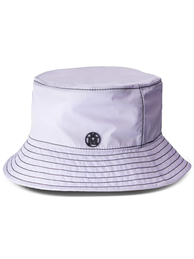 Shop Maison Michel Jason Foldable Bucket Hat In Purple