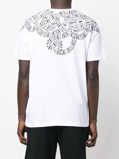 Shop Marcelo Burlon County Of Milan Snake Wings Cotton T-shirt In White