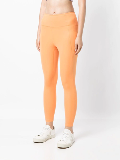 Shop Girlfriend Collective Compressive High-rise Leggings In Orange