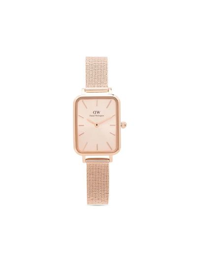 Daniel Wellington Quadro Pressed Melrose Watch In Pink