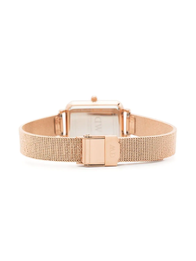 Daniel Wellington Quadro Pressed Melrose Watch In Pink