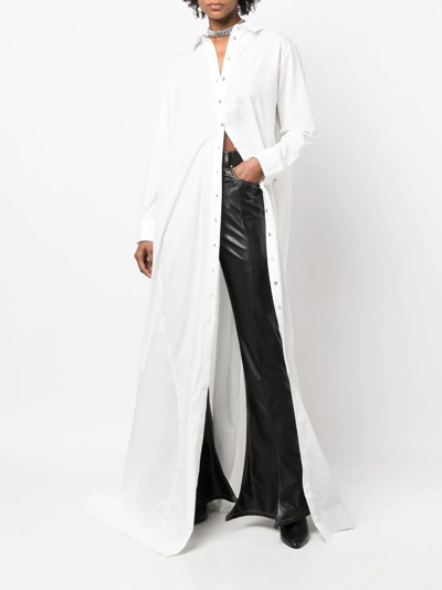 Marques' Almeida Maxi Pleat-detail Shirt Dress In White